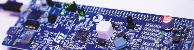 Dark blue motherboard.