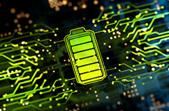 Illustration of a charged battery.