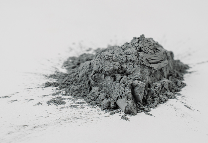 A pile of fine gray grains
